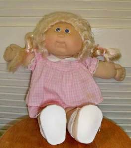 80's Cabbage Patch Kid Girl: Blond Cornsilk in Pink Dress | 80's Retro Place | 80sretroplace.wordpress.com